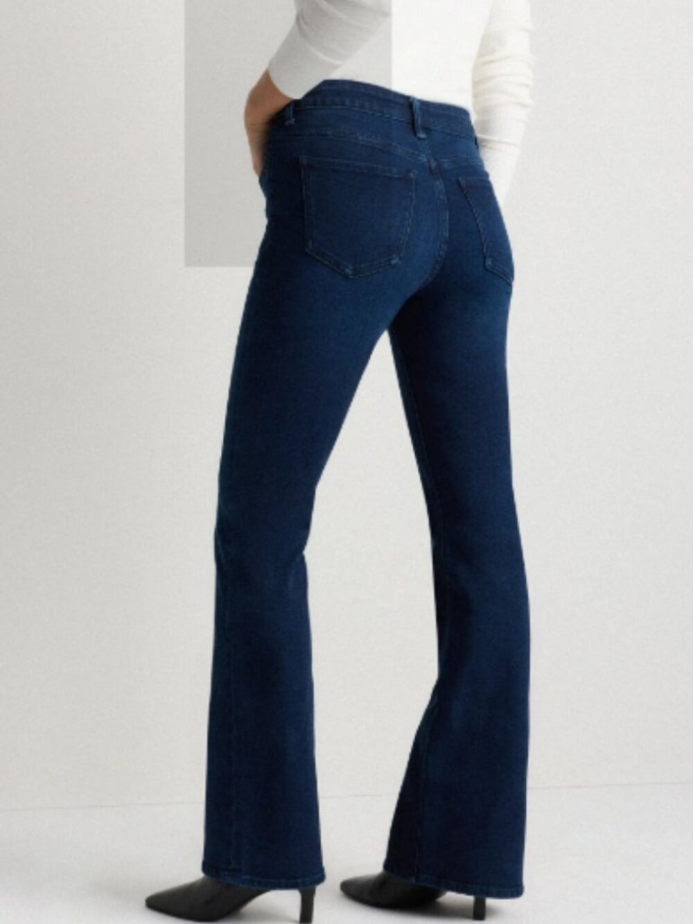 NWT Quince Luna Stretch Flare Jeans | Deep Sea Blue | Size 30 Regular